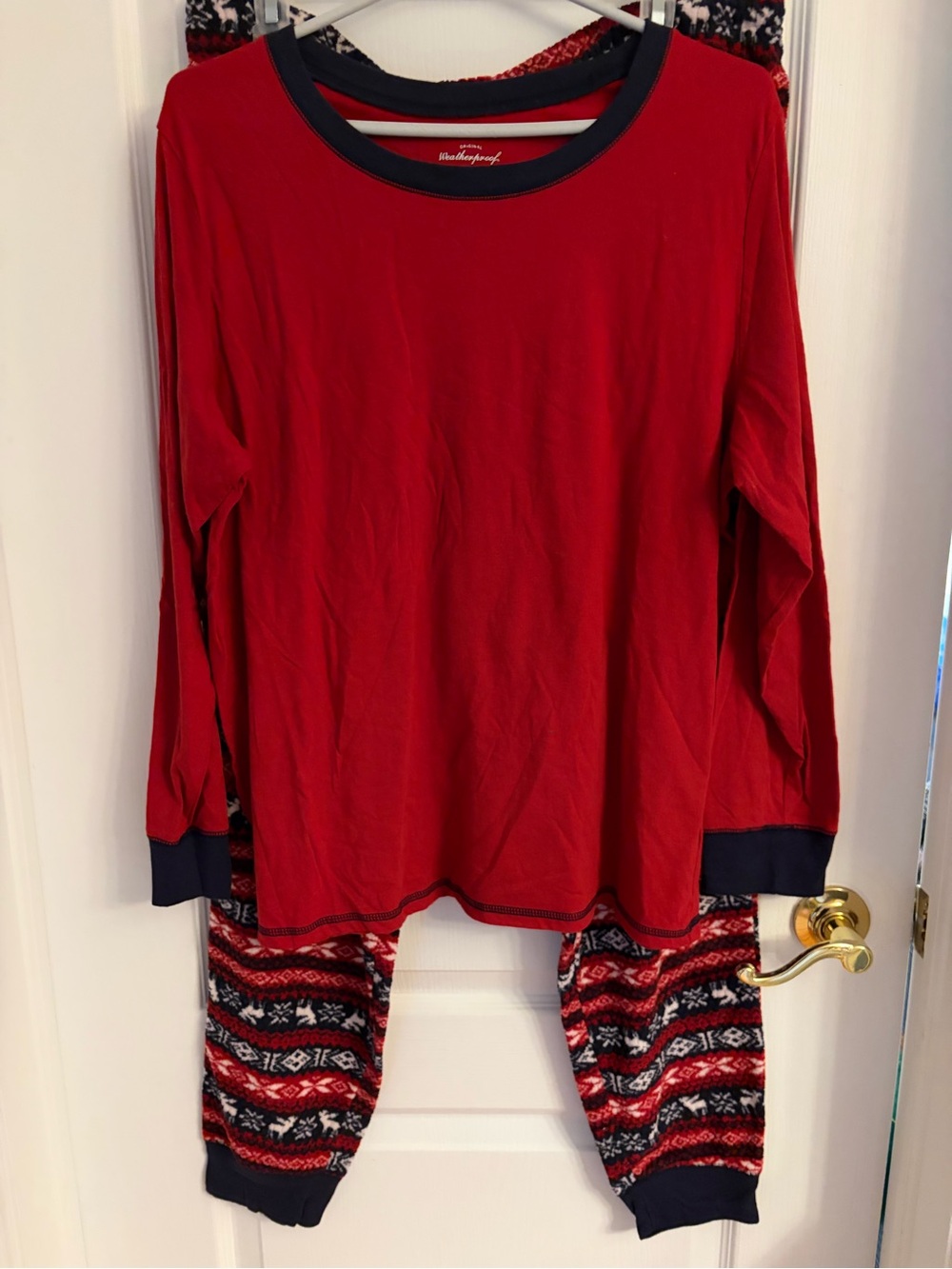 Weatherproof Red and Navy Women’s Pajama Set